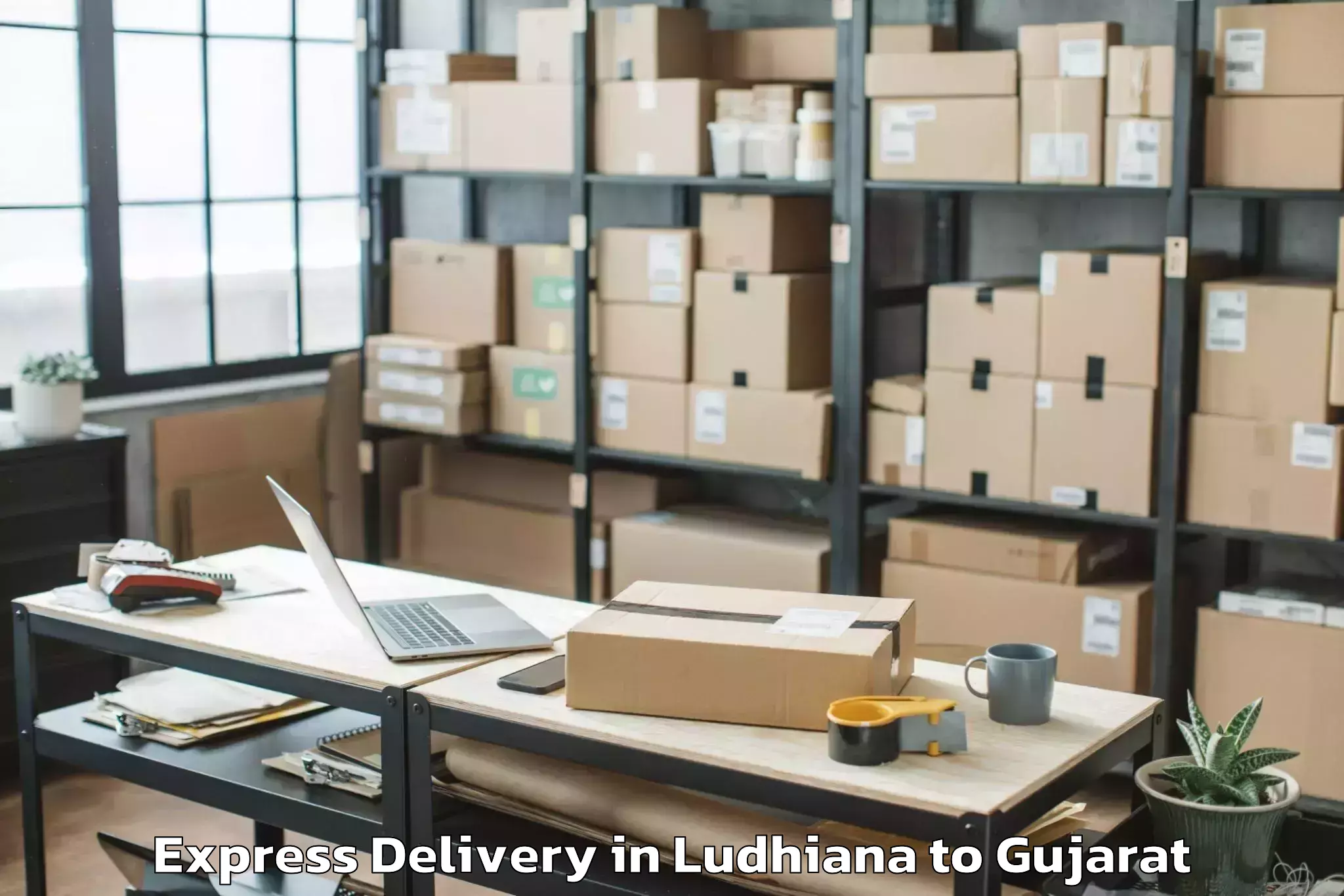 Easy Ludhiana to Gussar Express Delivery Booking